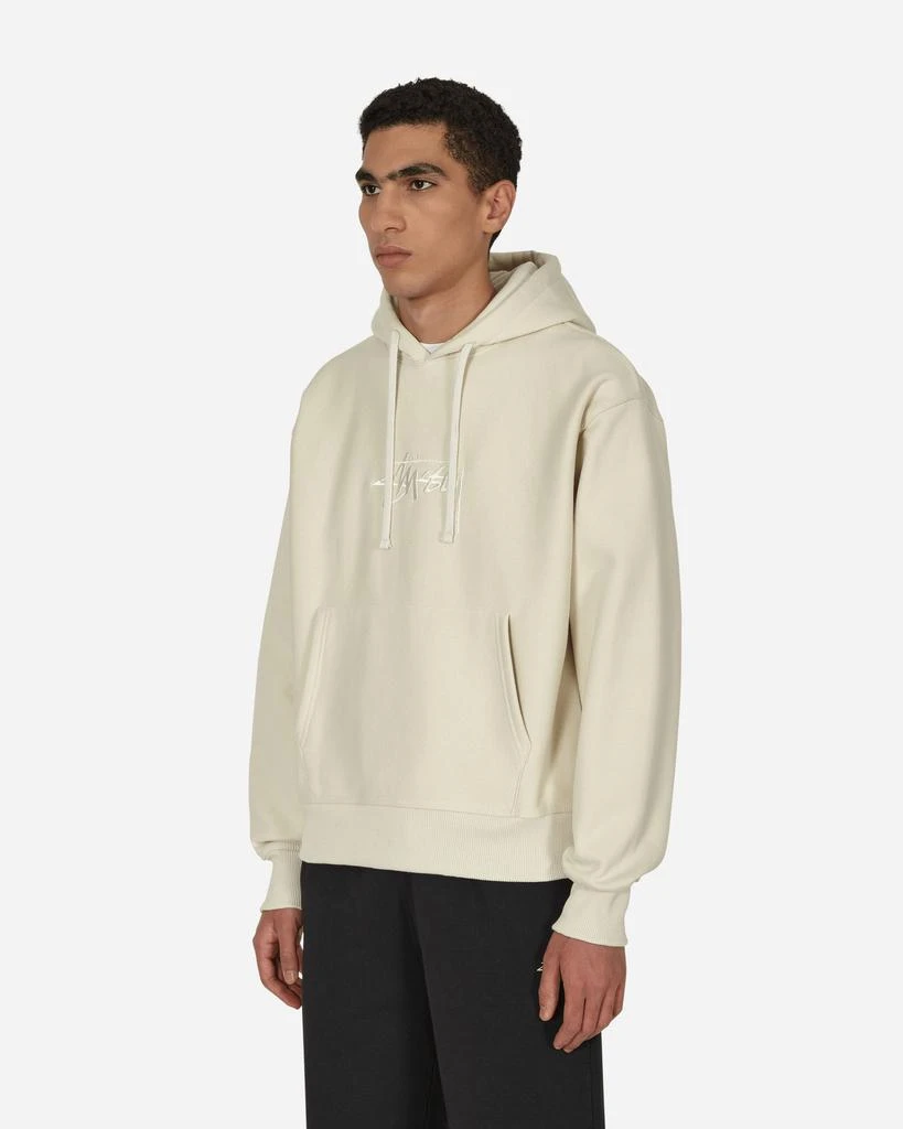 商品STUSSY|Stock Logo Applique Hooded Sweatshirt Beige,价格¥1079,第2张图片详细描述