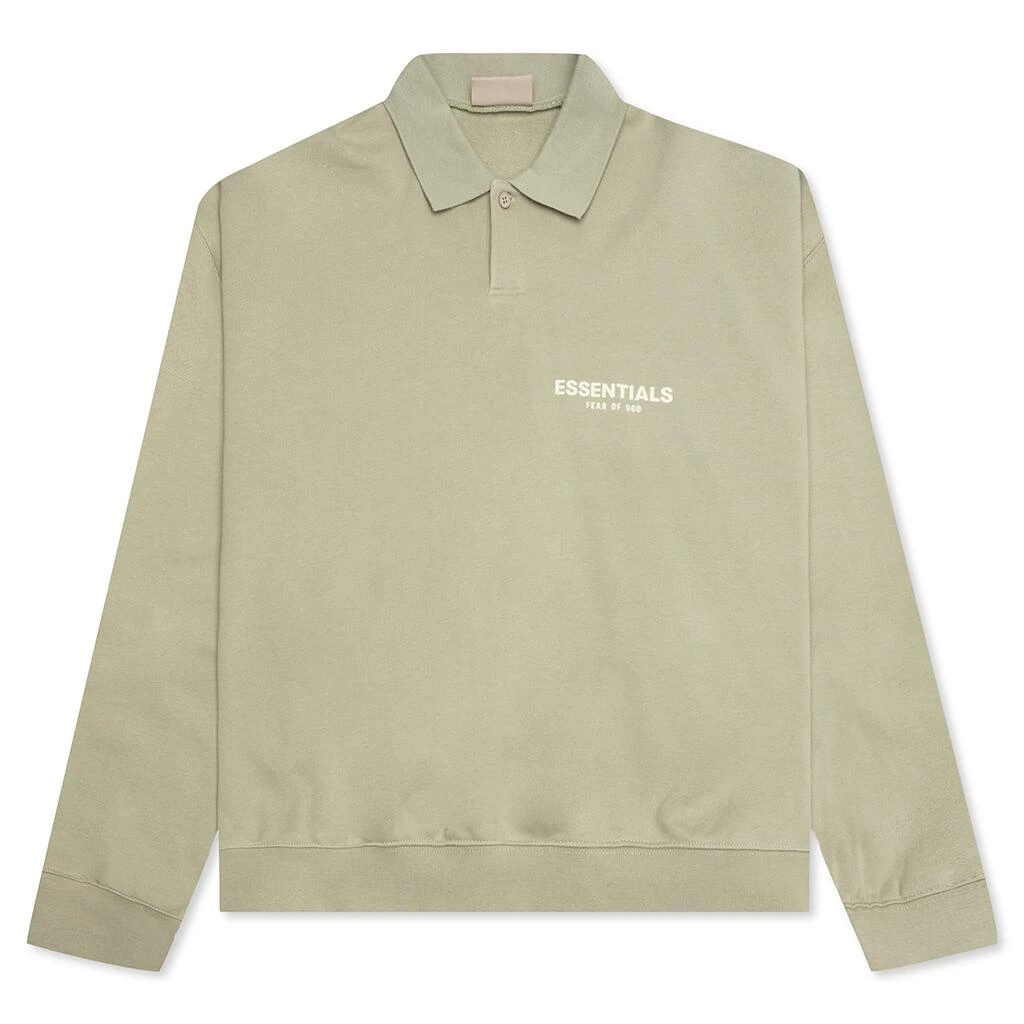 商品Essentials|Fear of God Essentials L/S Polo - Seafoam,价格¥339,第1张图片