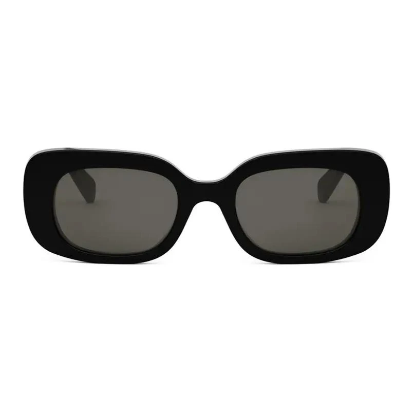 商品[国内直发] Celine|赛琳 字母标识 塑料 不规则形 太阳眼镜 女款 黑色,价格¥2865,第5张图片详细描述