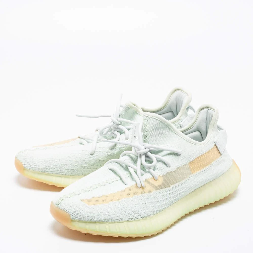 商品[二手商品] YEEZY|Yeezy x Adidas Mint Green Knit Fabric Boost 350 V2 Hyperspace Sneakers Size 46,价格¥2665,第2张图片详细描述
