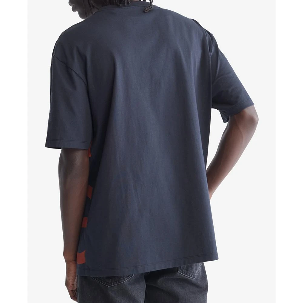 商品Calvin Klein|Men's Relaxed Fit Short-Sleeve Logo Print T-Shirt,价格¥192,第2张图片详细描述