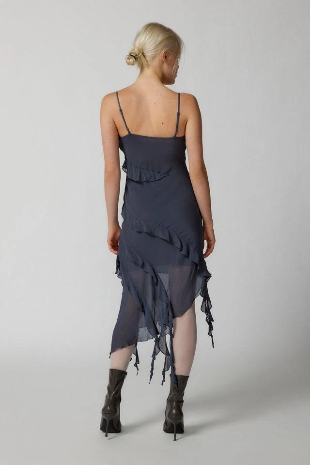 商品Urban Outfitters|UO Dita Asymmetrical Ruffle Midi Dress,价格¥601,第4张图片详细描述