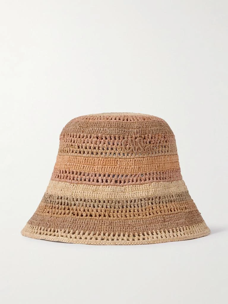 商品Chloé|Sunset 刺绣条纹拉菲草帽,价格¥6713,第1张图片
