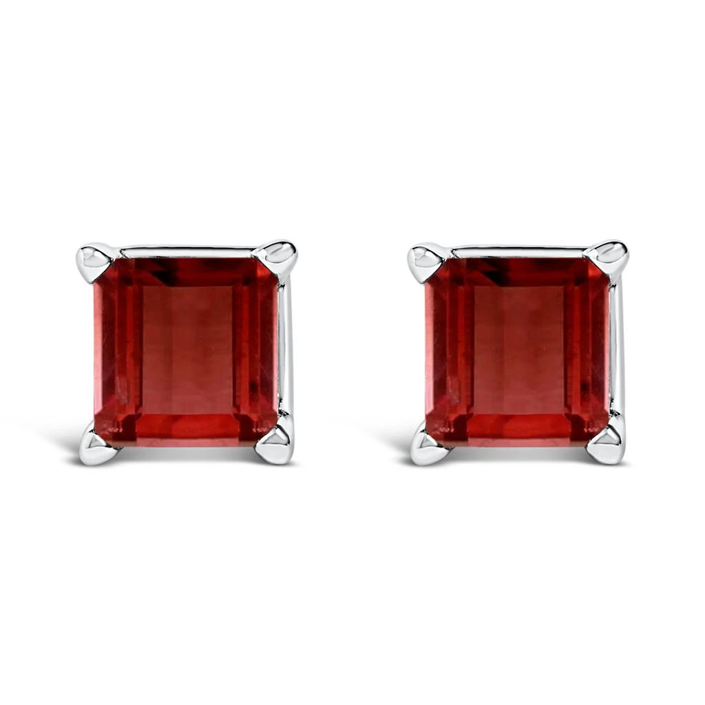 14K Gold 5x5MM Princess Cut Gemstone Solitaire Stud Earrings 商品