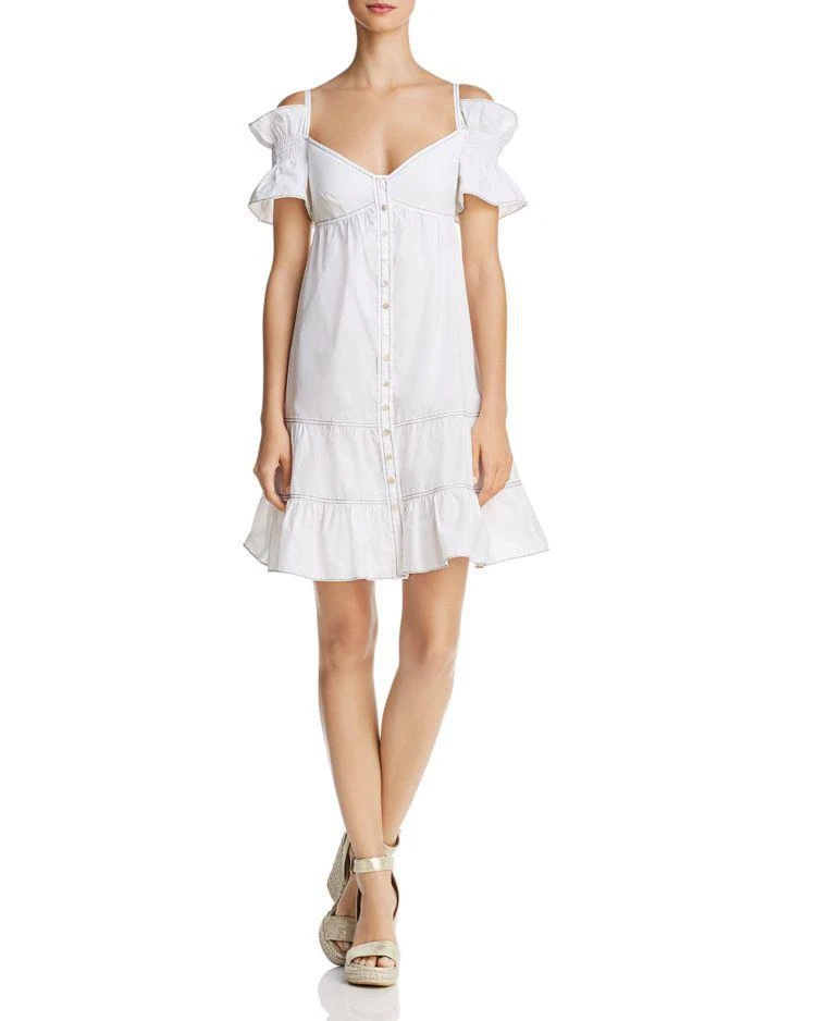 商品Rebecca Taylor|Cold-Shoulder Poplin Dress,价格¥1577,第1张图片