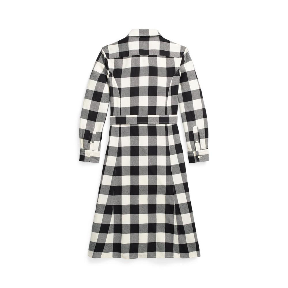 Big Girls Buffalo Check Twill Shirtdress商品第2张图片规格展示