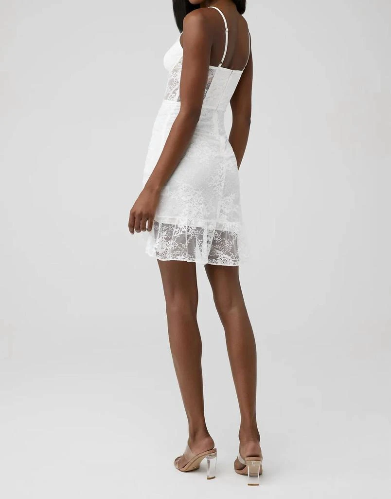 商品For Love & Lemons|Bustier Lace Mini Dress In White,价格¥1208,第3张图片详细描述