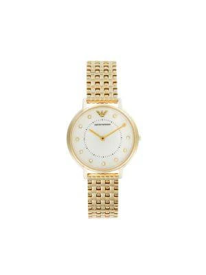 商品Emporio Armani|32MM Goldtone Stainless Steel & Crystal Bracelet Watch,价格¥1238,第1张图片