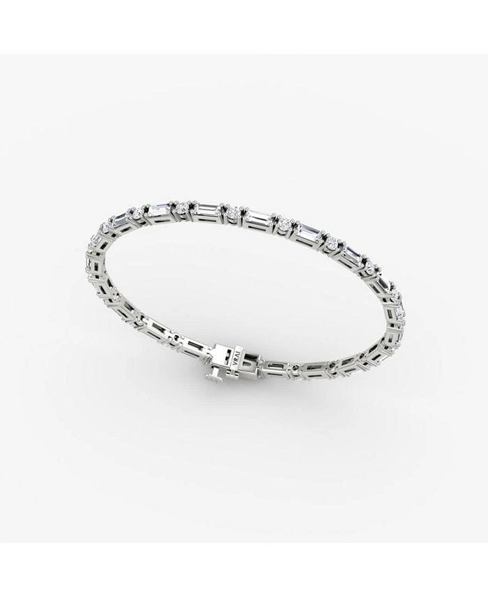 商品VRAI|Mixed Shape Bracelet in 14K White Gold, 3.15ctw Baguette & Brilliant Round Lab Grown Diamonds,价格¥29002,第2张图片详细描述