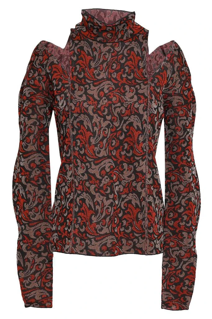 商品Chloé|Cutout metallic jacquard-knit turtleneck sweater,价格¥1369,第1张图片
