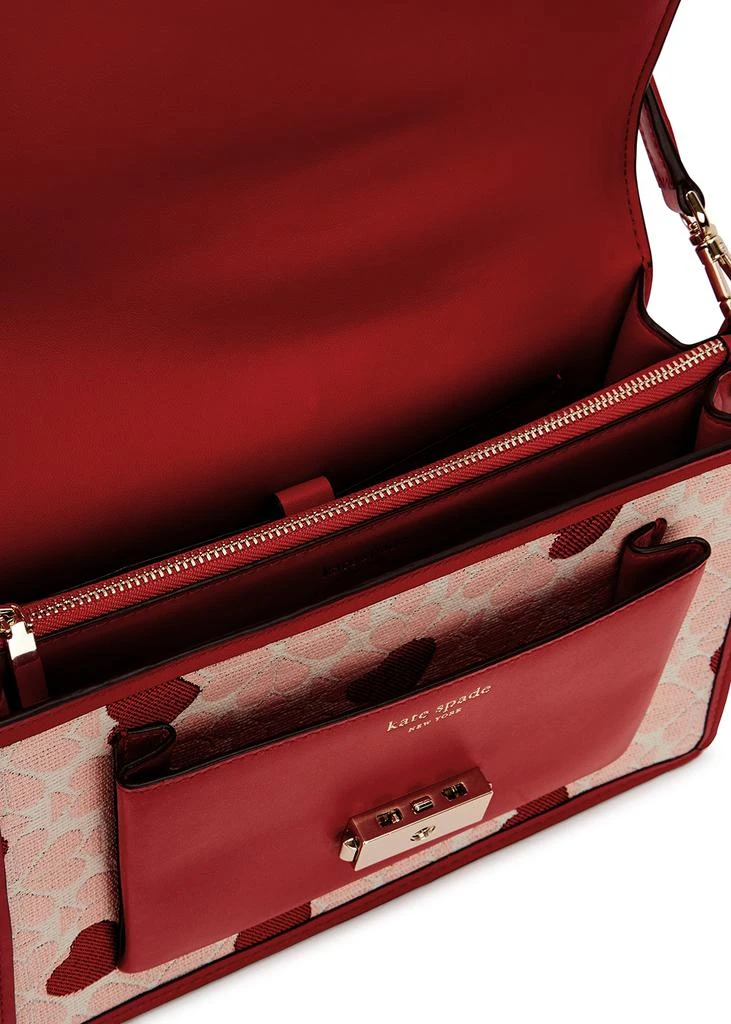 商品Kate Spade|Spade Flower red leather shoulder bag,价格¥1987,第4张图片详细描述
