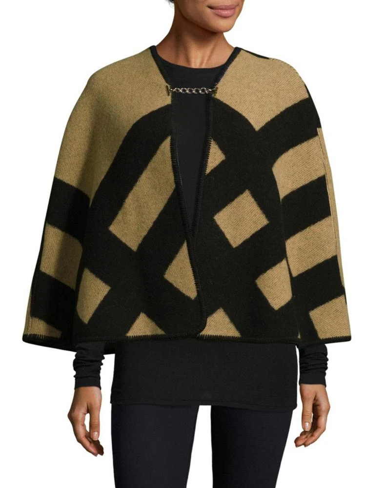 商品Burberry|Traditional Equestrian Check Poncho,价格¥6493,第1张图片