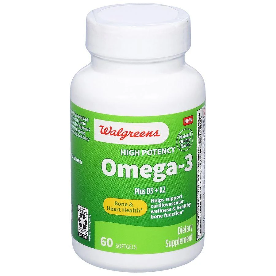 商品Walgreens|Omega-3 Plus D3 + K2 Softgels,价格¥220,第2张图片详细描述