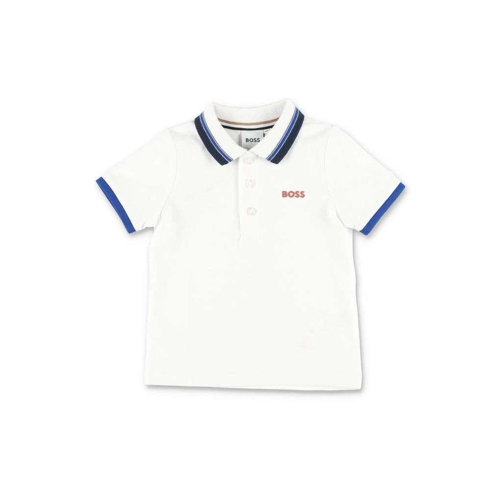 商品Hugo Boss|Hugo Boss Polo Bianca In Piquet Di Cotone Baby Boy,价格¥796,第1张图片