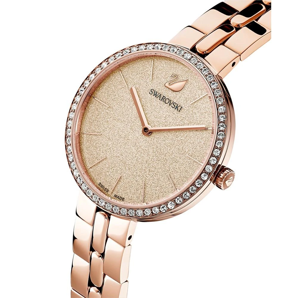 商品Swarovski|Women's Swiss Cosmopolitian Rose Gold-Tone Stainless Steel PVD Bracelet Watch 35mm,价格¥2485,第5张图片详细描述