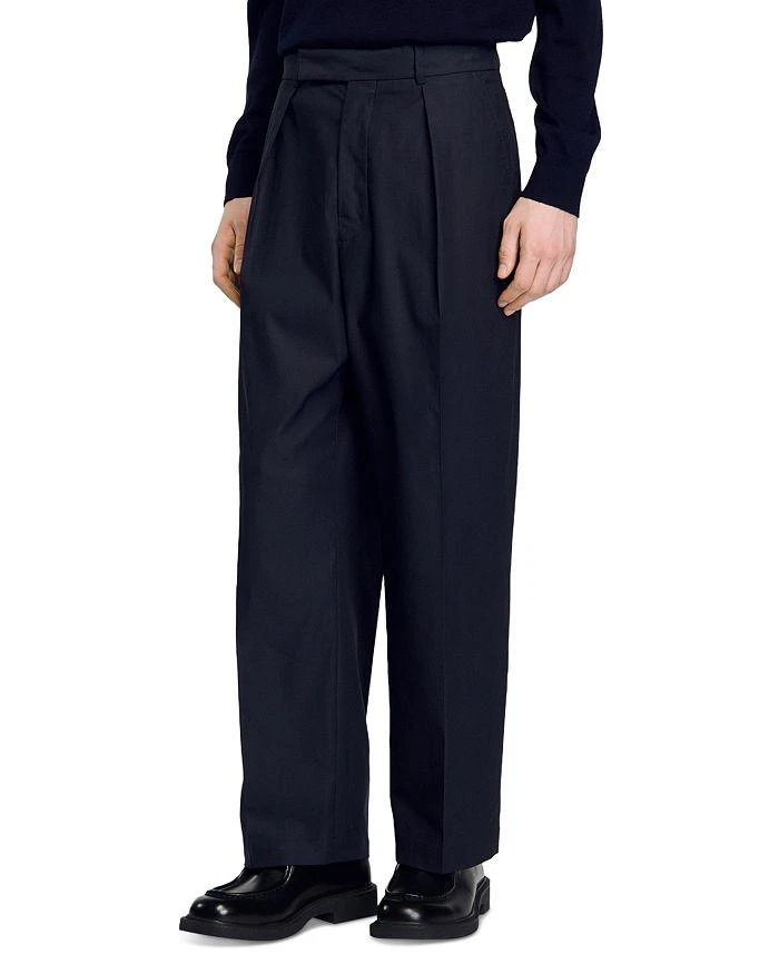 商品Sandro|Gerard Wool Wide Leg Pleated Pants,价格¥1915,第1张图片
