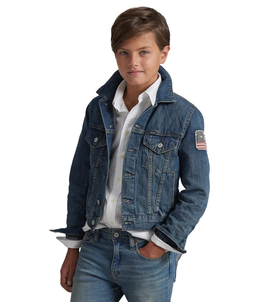 商品Ralph Lauren|Cotton Denim Trucker Jacket (Big Kids),价格¥672,第4张图片详细描述