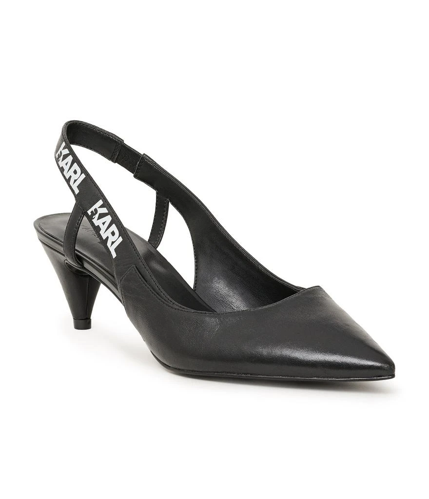 商品Karl Lagerfeld Paris|GISELLE LOGO SLINGBACK KITTEN HEEL,价格¥753,第1张图片