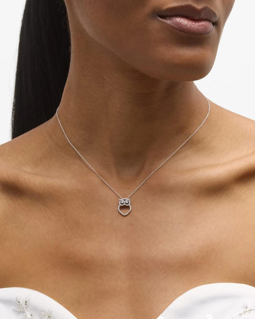 商品Roberto Coin|18k White Gold Diamond Owl Necklace,价格¥12320,第2张图片详细描述