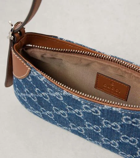 商品Gucci|GG Emblem Mini denim shoulder bag,价格¥10622,第3张图片详细描述