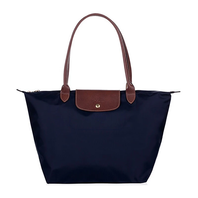 商品Longchamp|LONGCHAMP 珑骧 女士织物小号长柄女包手提包包 海军蓝色 L2605089556,价格¥771,第1张图片
