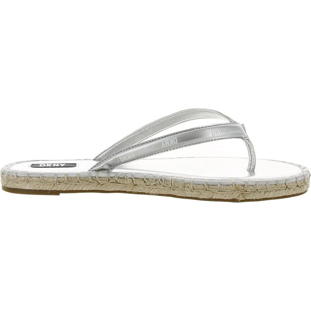 商品DKNY|DKNY Womens Tabatha Faux Leather Espadrille Flip-Flops,价格¥115,第2张图片详细描述