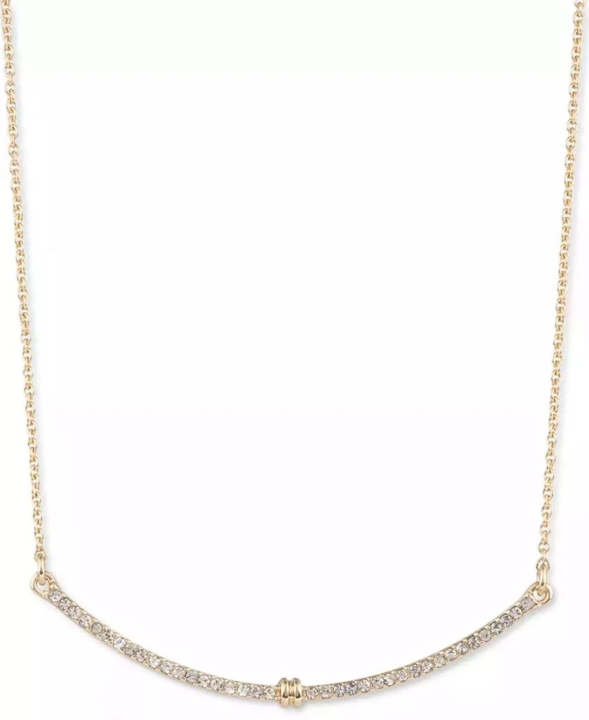 商品Ralph Lauren|Gold-Tone Pavé Curved Bar Statement Necklace, 16" + 3" extender,价格¥337,第1张图片
