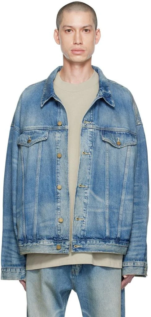 商品Essentials|男款 蓝色Trucker牛仔衣,价格¥854,第1张图片