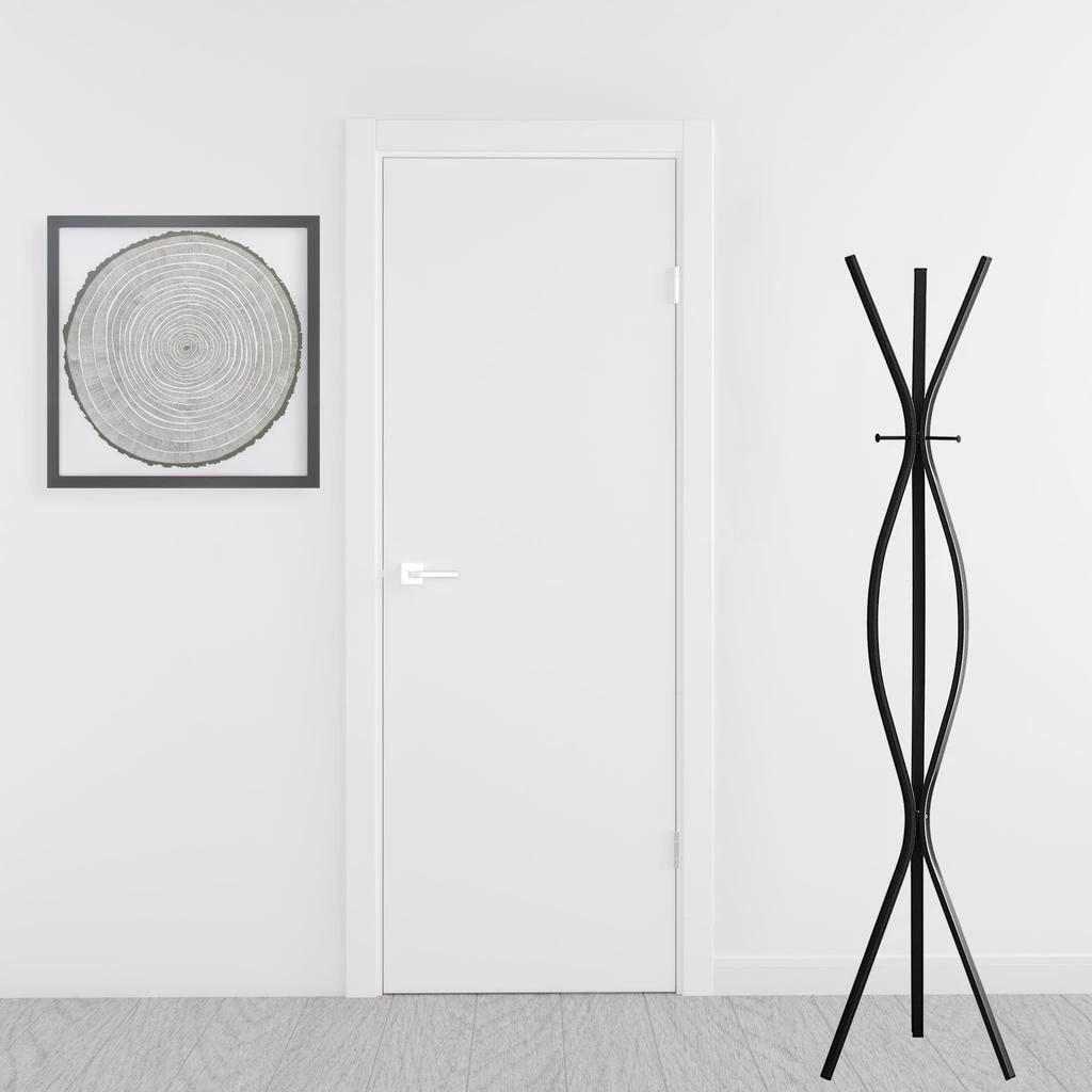 商品Homezia|12" X 18" X 72" Black  Metal  Coat Rack,价格¥1166,第2张图片详细描述