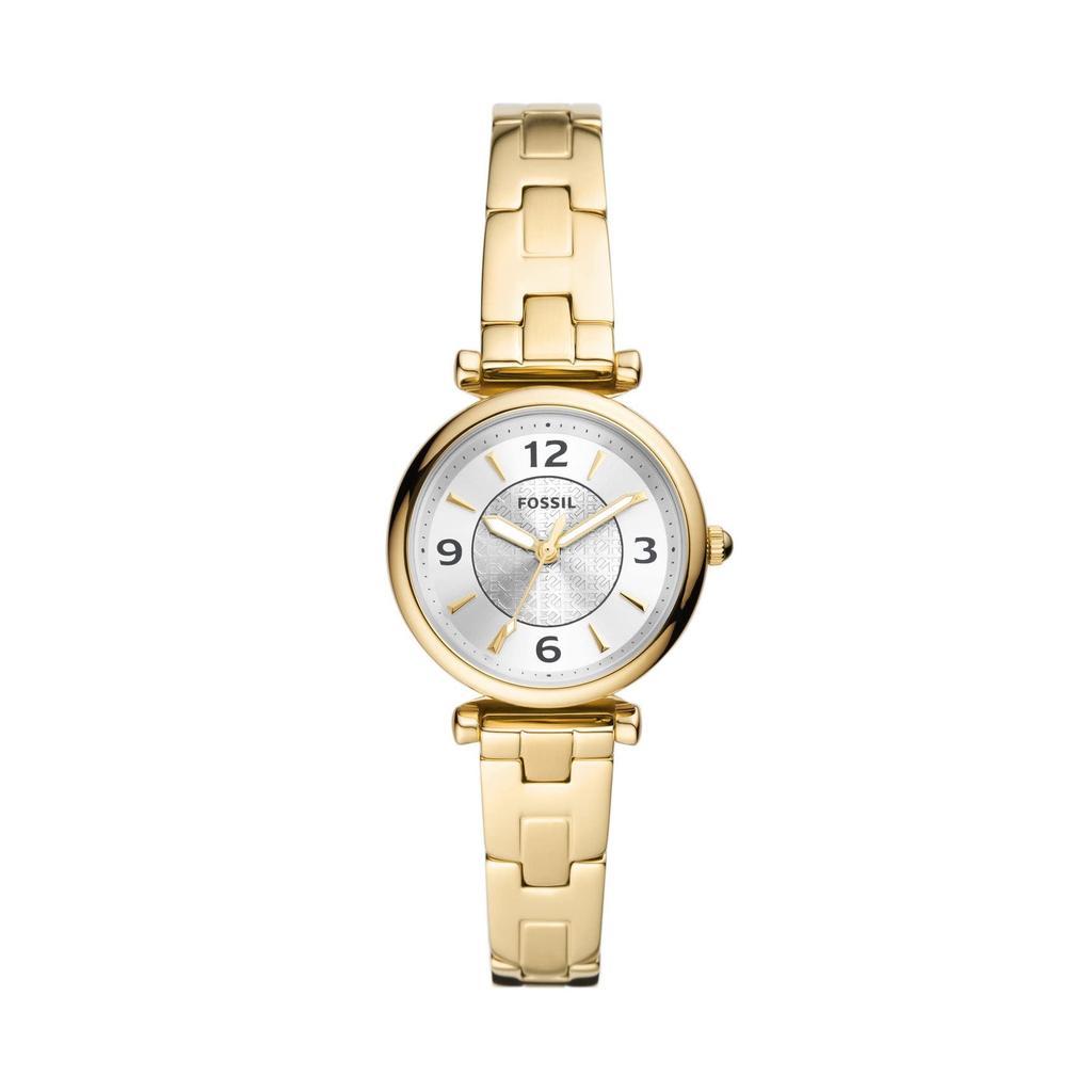 商品Fossil|Carlie Three-Hand Gold Stainless Watch - ES5203,价格¥685,第1张图片