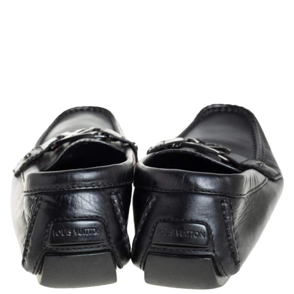 商品[二手商品] Louis Vuitton|Louis Vuitton Black Leather Monte Carlo Loafers Size 43,价格¥3133,第5张图片详细描述