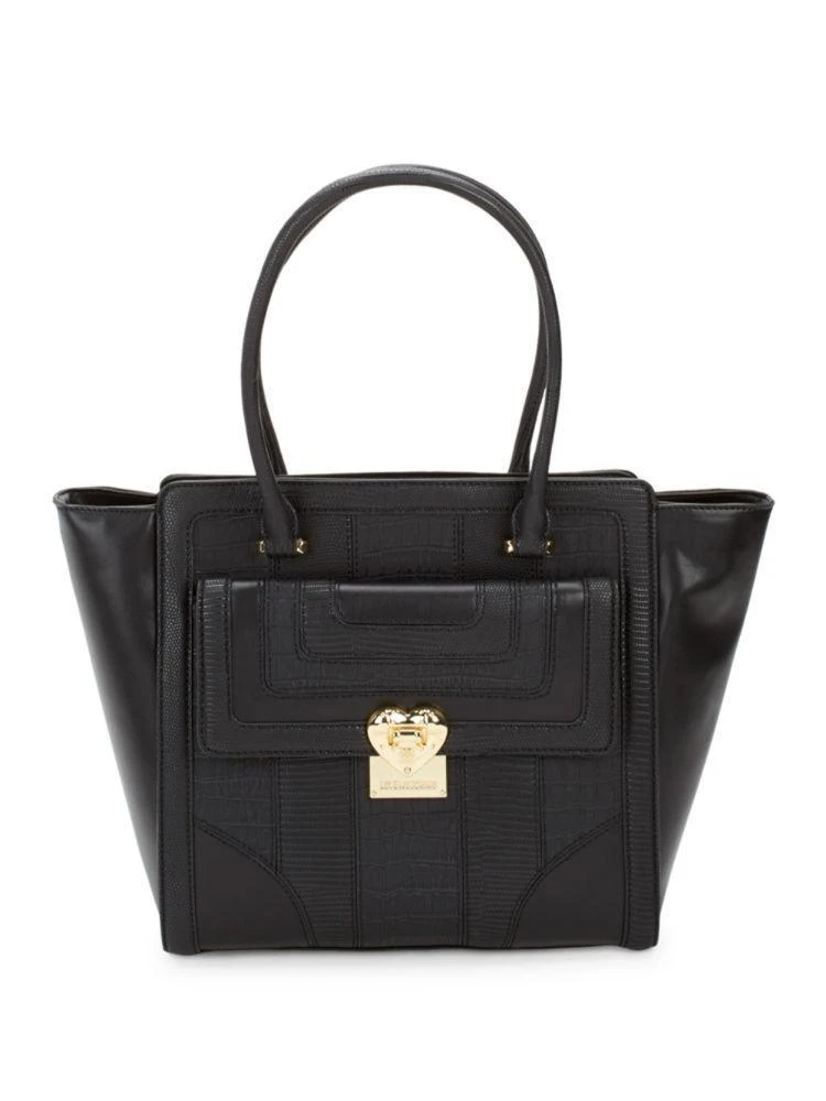 商品Moschino|Textured Faux Leather Tote,价格¥983,第1张图片