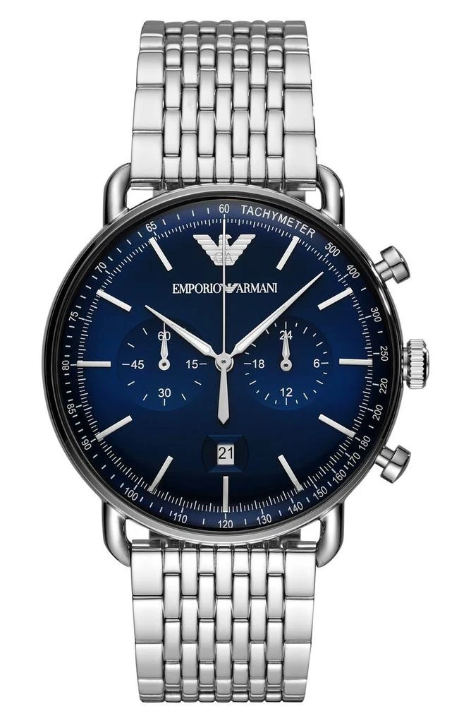 商品Emporio Armani|Men's Chronograph Stainless Steel Watch, 43mm,价格¥1599,第1张图片