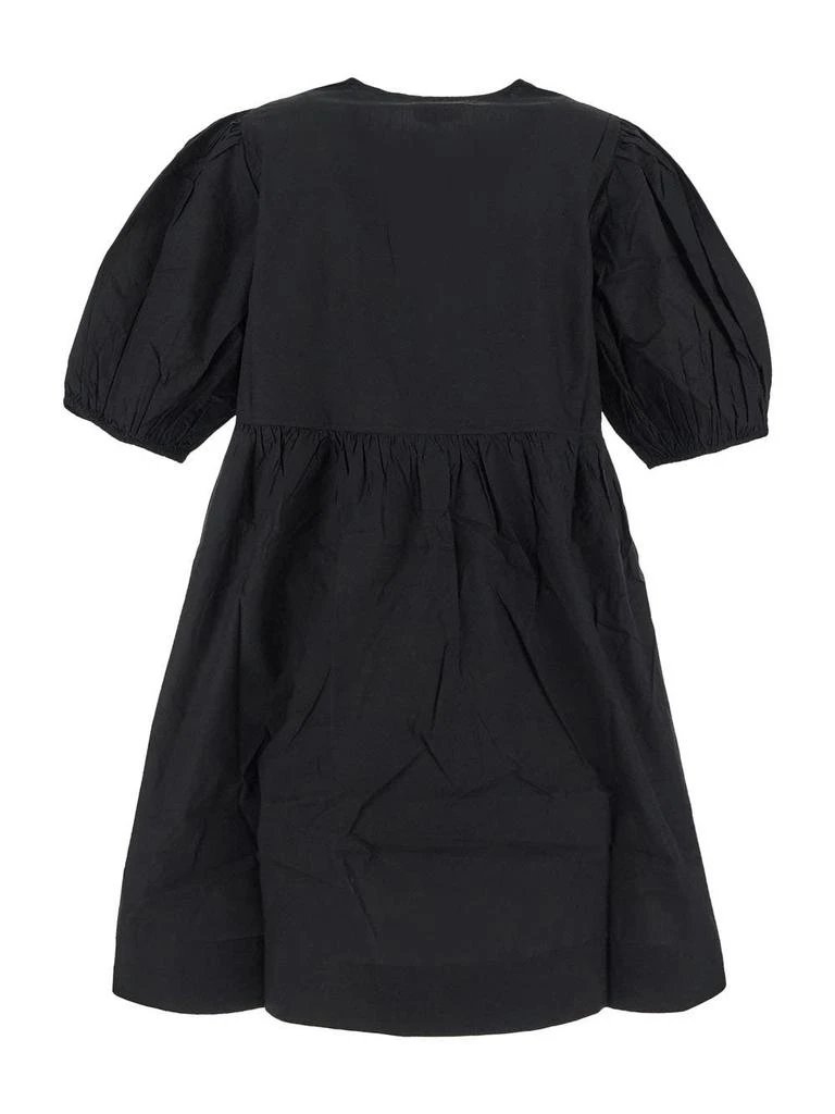 商品Ganni|Cotton Poplin Tie String Mini Dress,价格¥1442,第2张图片详细描述