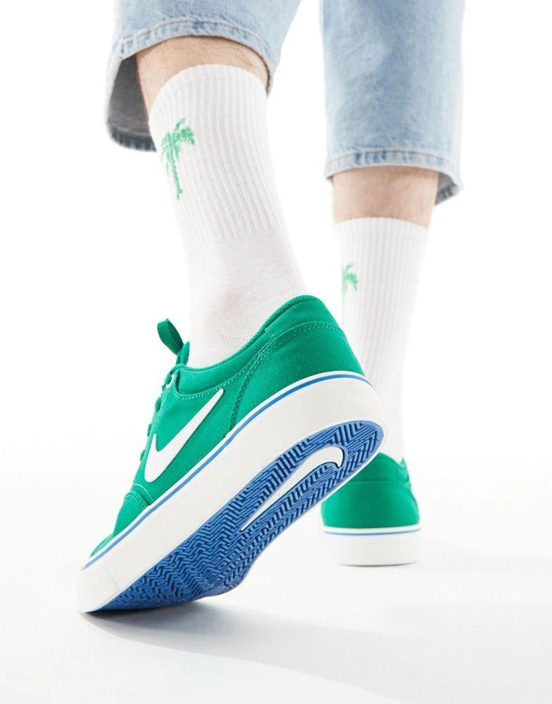 商品NIKE|Nike SB Chron 2 canvas trainers in green and white,价格¥285,第5张图片详细描述