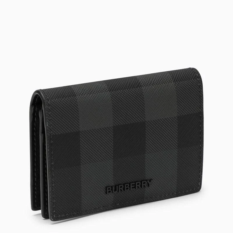 商品Burberry|CHARCOAL GREY CREDIT CARD HOLDER WITH CHECK MOTIF,价格¥2042,第1张图片