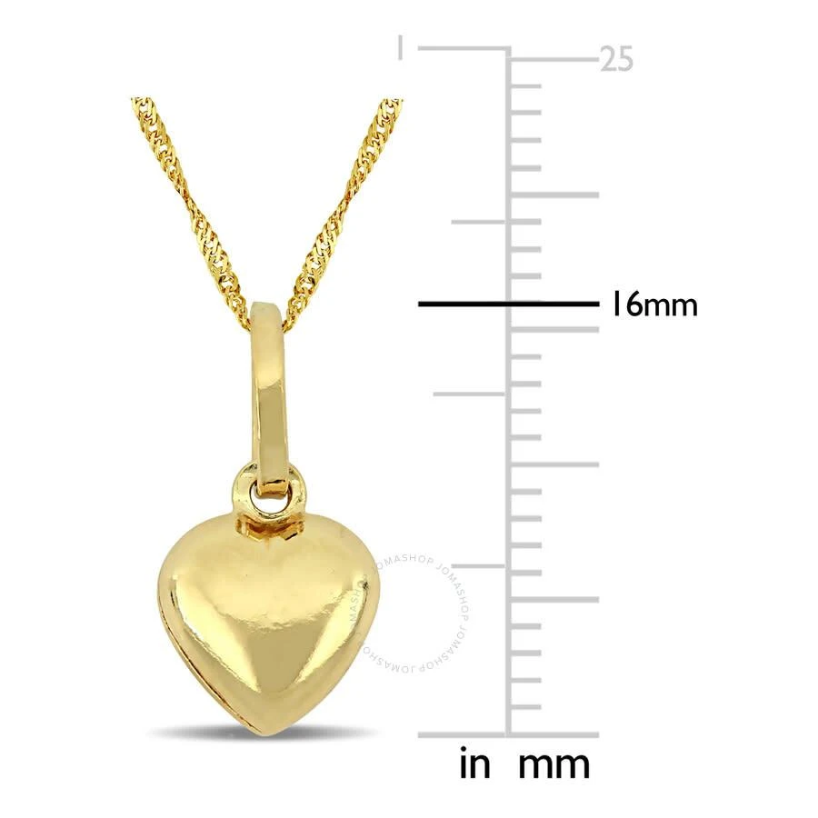 商品Amour|Heart Charm Pendant with Chain In 18k Yellow Gold,价格¥1597,第2张图片详细描述
