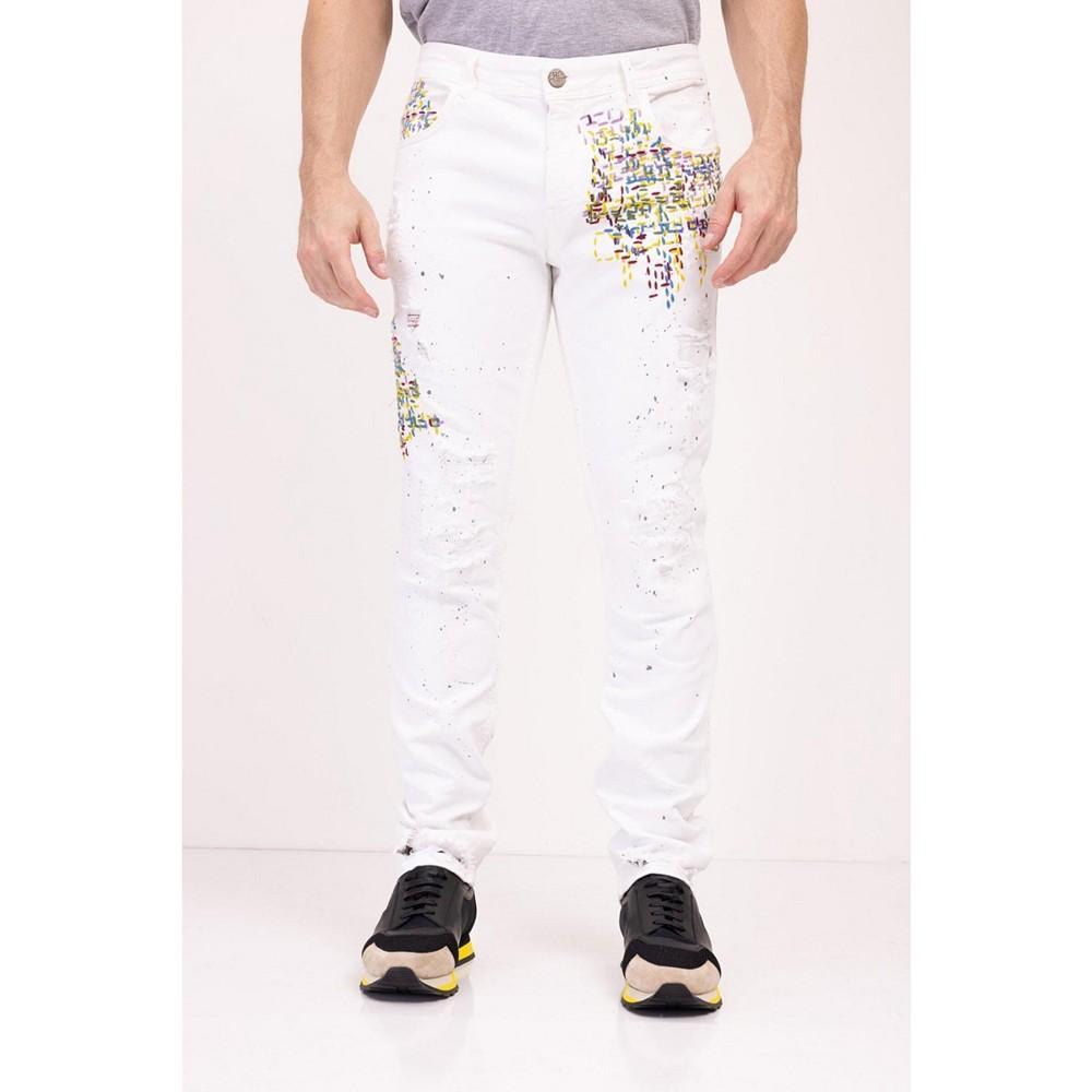 商品RON TOMSON|Men's Modern Embroidered Denim Jeans,价格¥1610,第1张图片