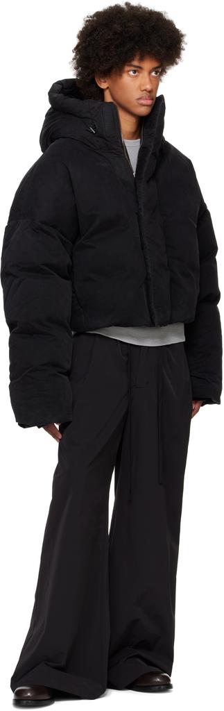 Black MML Hooded Puffer Down Jacket – On Sale Now with Up to 20 