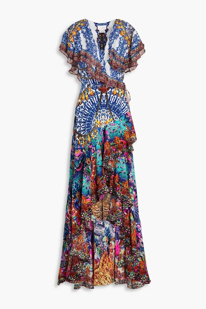 商品Camilla|Ruffled printed silk crepe de chine wrap dress,价格¥1694,第1张图片