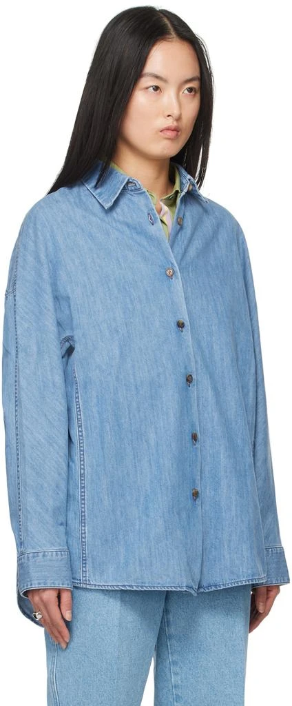 商品Dries Van Noten|Blue Oversized Denim Shirt,价格¥2572,第2张图片详细描述