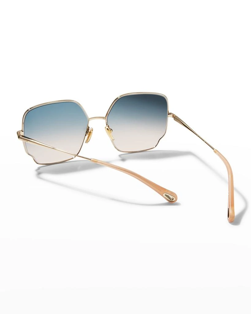 商品Chloé|Oversized Geo Rectangle Metal Sunglasses,价格¥3010,第2张图片详细描述