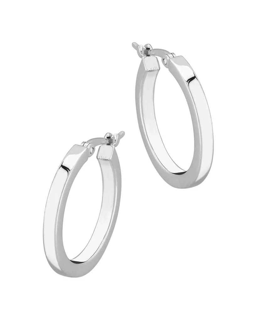 商品Bloomingdale's|Small Square Tube Hoop Earrings in 14K White Gold - Exclusive,价格¥2950,第1张图片