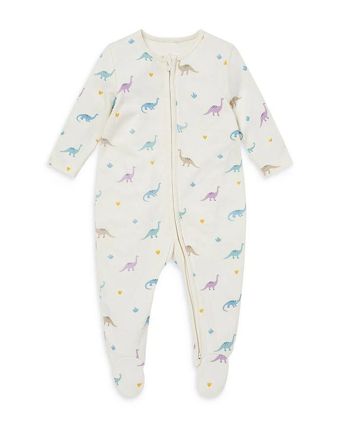 商品MORI|Unisex Dino Print Two Way Full Zip Footie Pajamas - Baby,价格¥326,第1张图片详细描述