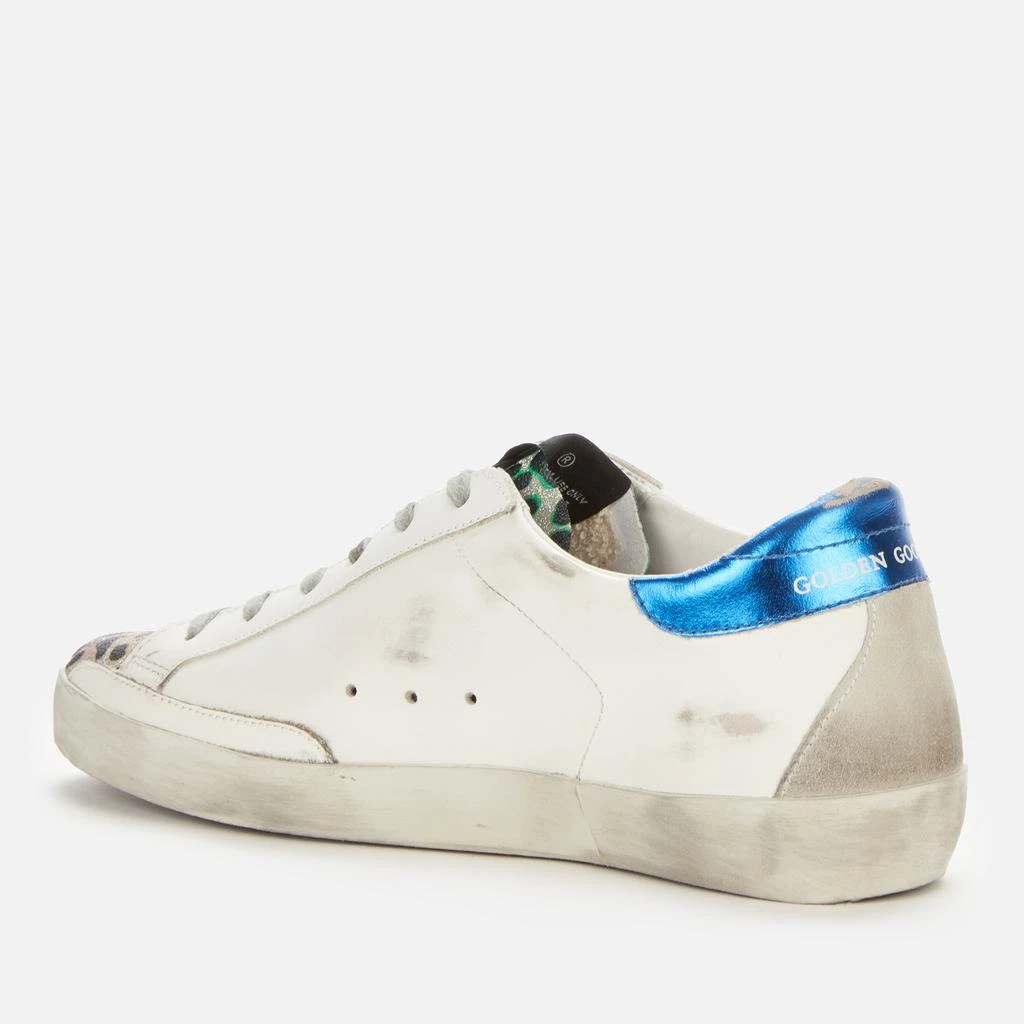 商品Golden Goose|Golden Goose Women's Superstar Leather Trainers - White/Silver/Multi Leopard,价格¥3402,第2张图片详细描述