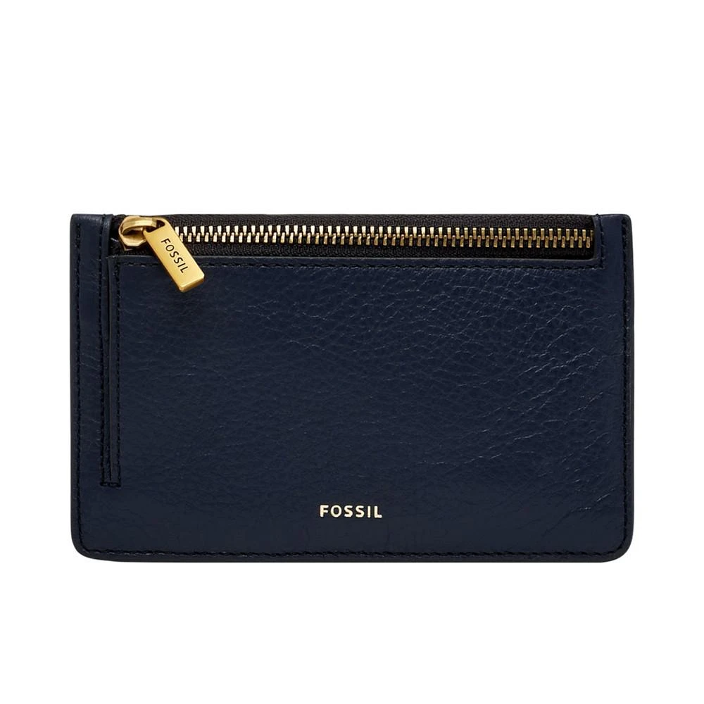 商品Fossil|Women's Logan Leather Zip Card Case,价格¥386,第1张图片