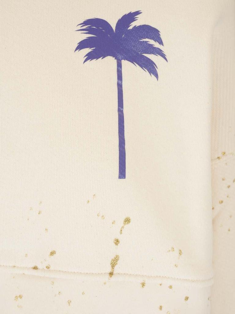 Palm Angels Pxp Painted Crewneck Cropped Sweatshirt商品第3张图片规格展示