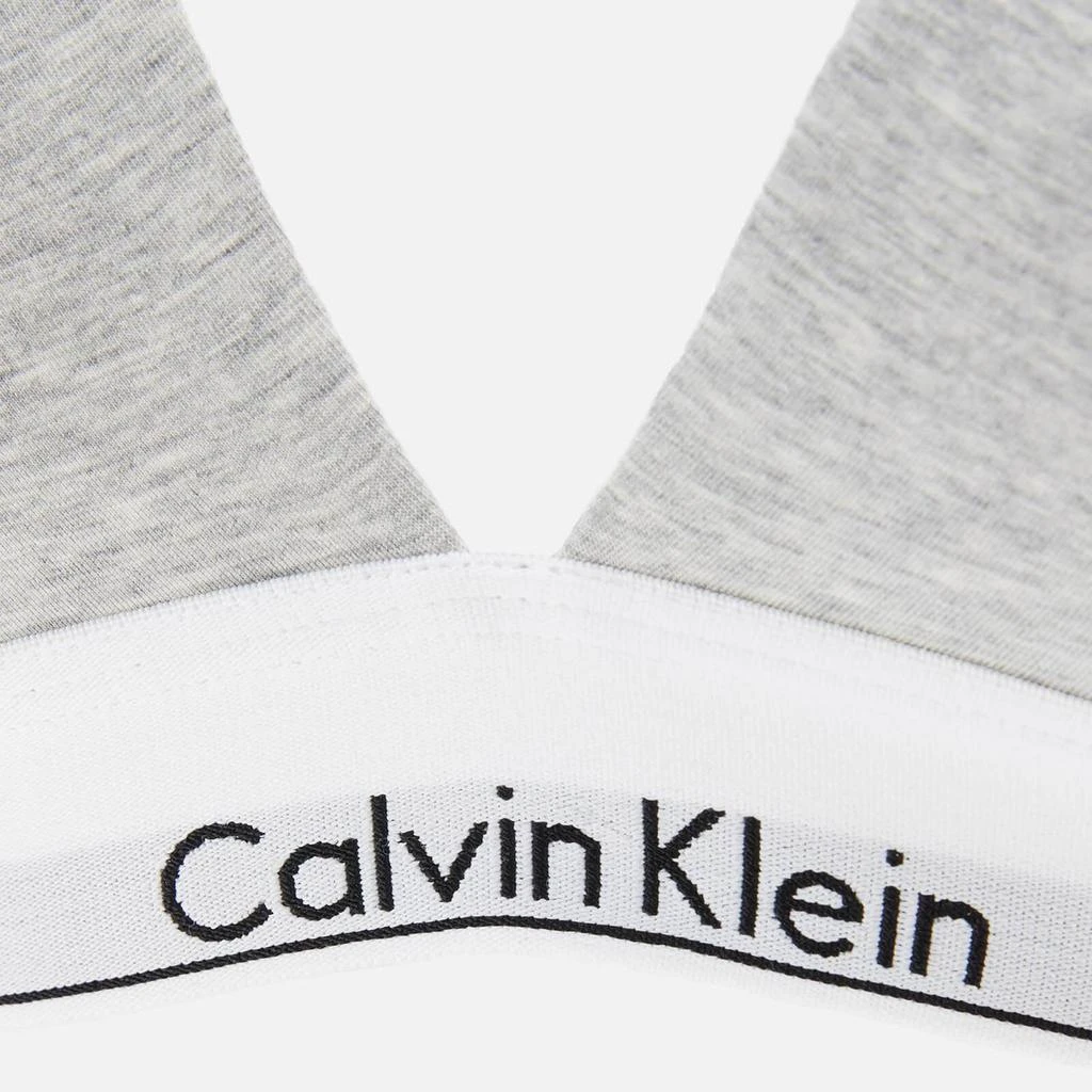 商品Calvin Klein|Calvin Klein Women's Triangle Bra Grey,价格¥334,第3张图片详细描述