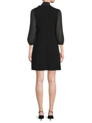 商品Calvin Klein|Tie-Neck A-Line Dress,价格¥279,第2张图片详细描述