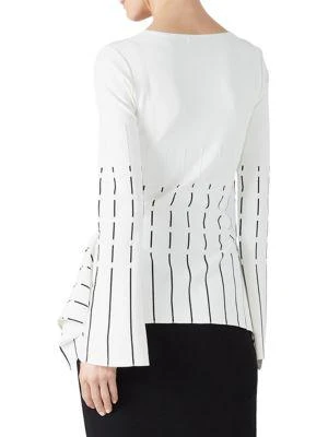 商品[二手商品] PRABAL GURUNG|Striped Peplum Top,价格¥239,第2张图片详细描述